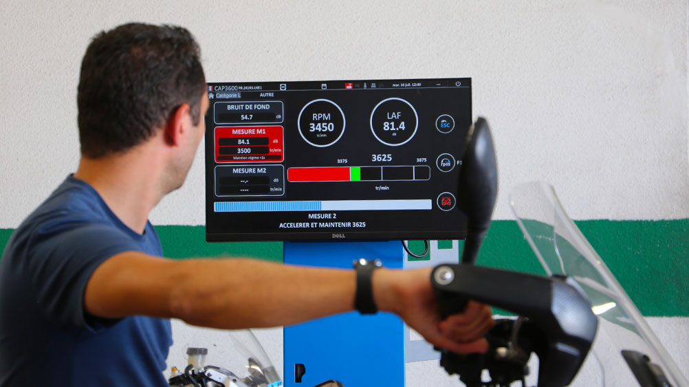 controle technique moto bruit