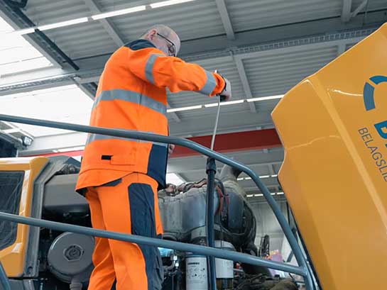 test des émissions de particules des engins de chantier